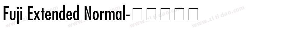Fuji Extended Normal字体转换